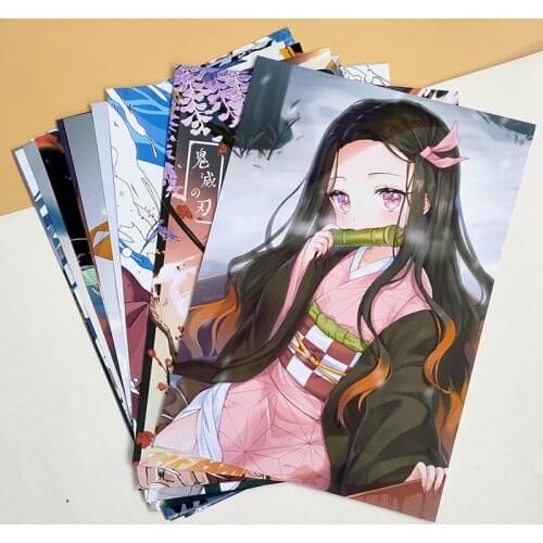 Japan Anime Cartoon Demon Slayer Ghost Blade Poster Stickers Wall Stickers Anime Demon Slayer Blade Wall Banner Home Room Decor