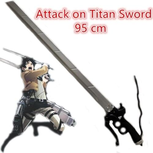 1:1 Gun Sword 95cm Attack On Titan Weapon Sword Mikasa Eren Rivaille Anime Cosplay Accessories Weapon Sword Model Cos Gift