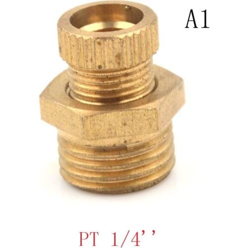 1 Pcs 1/2 Inch 3/8 Inch 1/4 Inch Air Compressor Thread Water Drain Valve Brass Tone