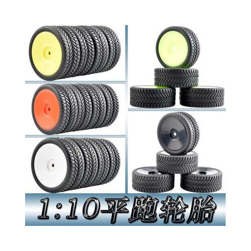 4PCS Rubber RC Racing Tires Car On Road Wheel Rim Fit For HSP HPI 901 ALL 1/10 HSP 94123/94122/94103/D4/D3