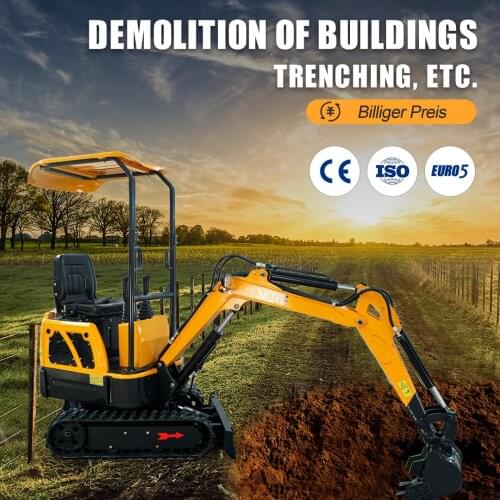 Baumaschinen 2 Tonnen Minibagger Hydraulische Kriechpflanze 3t Kleiner Bagger Versandkostenfrei