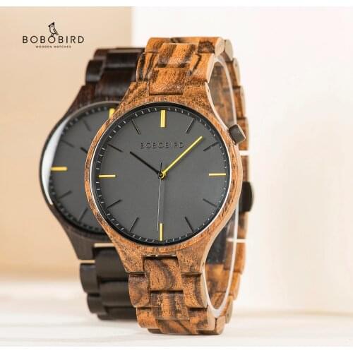 Relogio Masculino BOBO BIRD Wood Watch Men Top Luxury Brand Wrist Watches Male Clock in Wooden Gift box Great Gifts for Him OEM