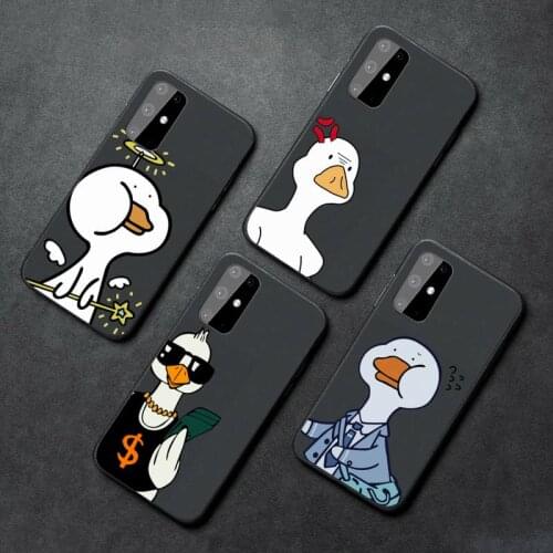 Funny Creative Animal Duck Phone Case For Samsung A21S A32 A51 A52 A71 A50 A12 S10 S20 S21 Plus Fe Ultra