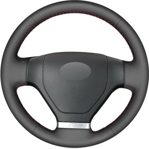 Black Artificial Leather Handsewing No-slip Car Steering Wheel Cover for Hyundai Tiburon 2003-2008 Coupe 2002-2008