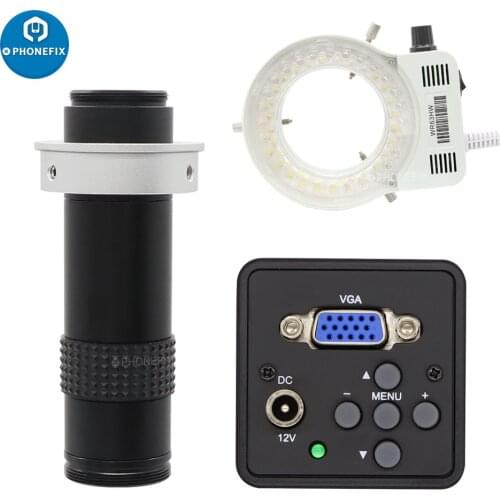 Digital Video HDMI Microscope Camera Set Full HD 1080P 200W 2.0MP USB C-Mount Microscopio Soldering for Phone PCB CPU IC Repair