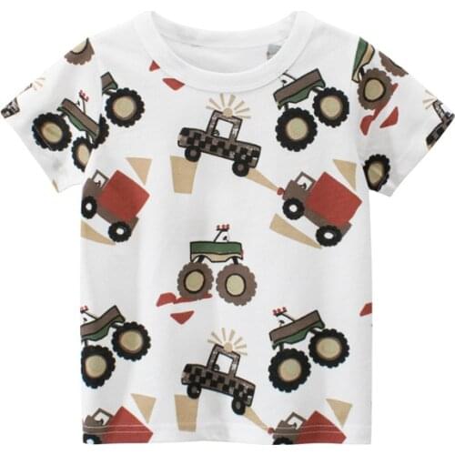 Boys T Shirt Car Cotton Tops Child T-shirts for Girls Kids Boy T shirt Birthday Childrens T-shirt New Arrival 2020 Summer