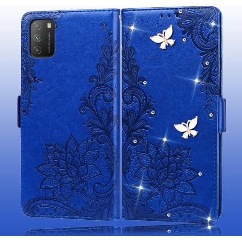 Leather Coque for Xiaomi Redmi 9T Case for Redmy 9T 9 T T9 Redmi9T Funda Poco M3 Case Holder Flip Wallet Bling Poco M3 Cover