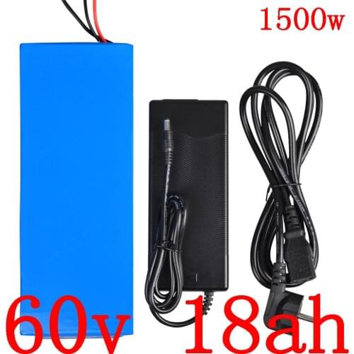 60V lithium battery pack 60V electric scooter battery 60V 18AH electric bicycle battery for 60V 1000W 1500W 1800W ebike motor