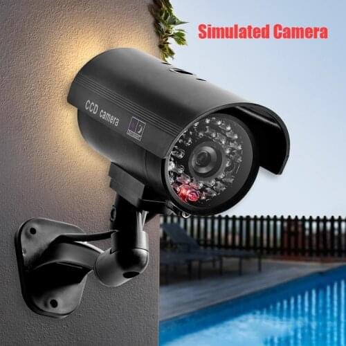 Simulation Dummy Camera Bullet Outdoor Indoor Fake ABS Engineering Plastic Bracket Security Surveillance Camera 160x124x85mm