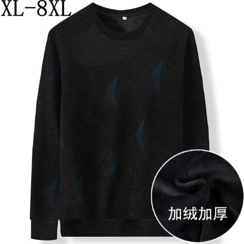 8XL 7XL 6XL Oversized Sweater Men New Winter Thick Fleece Mens Pullover Sweaters Male Loose Knitwear Soft Warm Pull Homme 2020