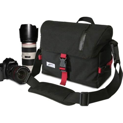 Roadfisher High-Capacity Waterproof DSLR Photography Package Camera Shoulder Bag Case With Rain Cover Fit Canon 5D3 Nikon D810