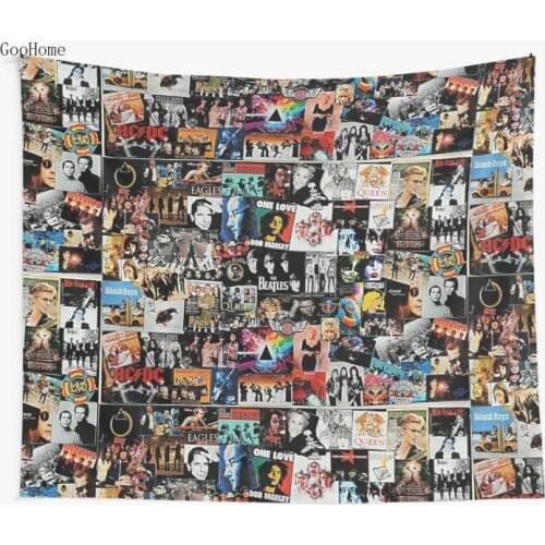 Rock Collage Wall Tapestry Cover Beach Towel Throw Blanket Picnic Yoga Mat Home Decoration