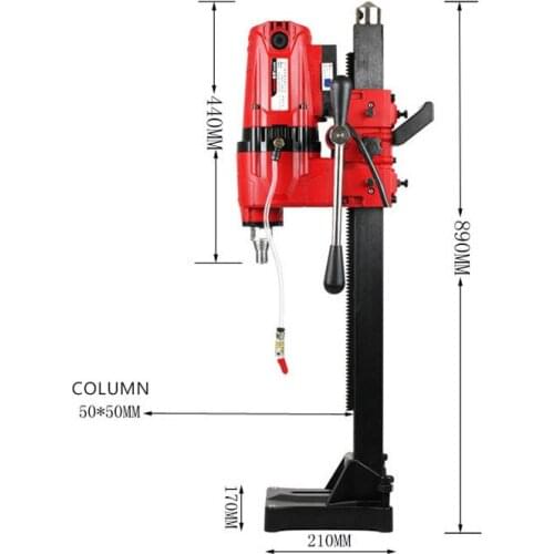No water seal bench drill copper pipe type high-power vertical water drill water electric drill diamond engineering type