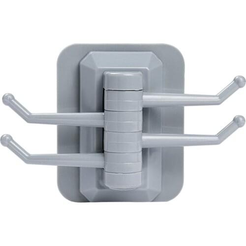 New Arrival Rotary 4-Hook kitchen bathroom wall rack towel rack without screw and trackless hook For Home Decor #YL10