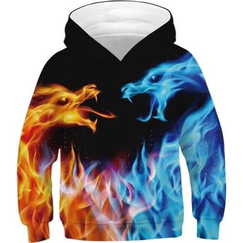 New Fashion Dragon Hoodies for Teens Kids Spring Autumn Outwear Clothing Boys Sweatshirts Hoodies for Teen Girls