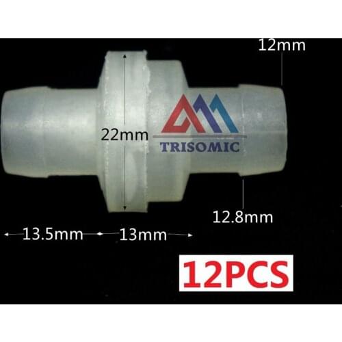 12 pieces 12mm One Way Valve Material PP Non-Return Valve Check valve Spring type fluororubber for oil ozone water(for drinking)