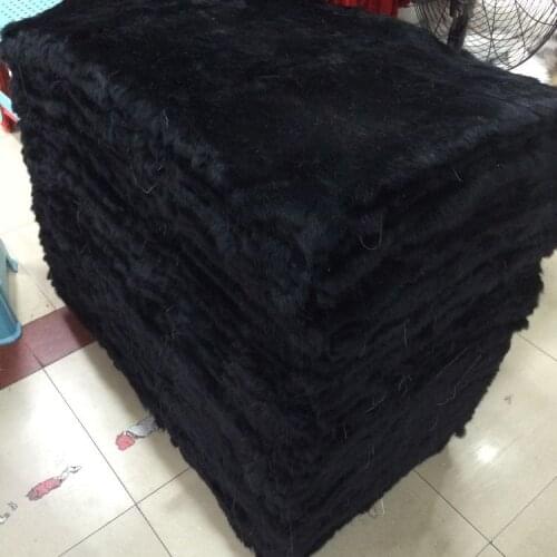 Dyed plate Genuine rabbit fur material 50CM*110CM piece