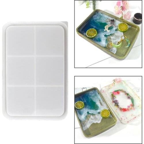 Coasters Silicone Molds UV Epoxy Resin Casting Mould Flowers Tray Cup Mat Mold For DIY Crafts Table Decoration Supplies