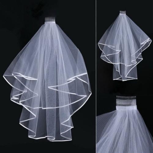 Wedding Veil White Ivory Bridal Two Layers First Holy Communion Comb Hen Party 2021