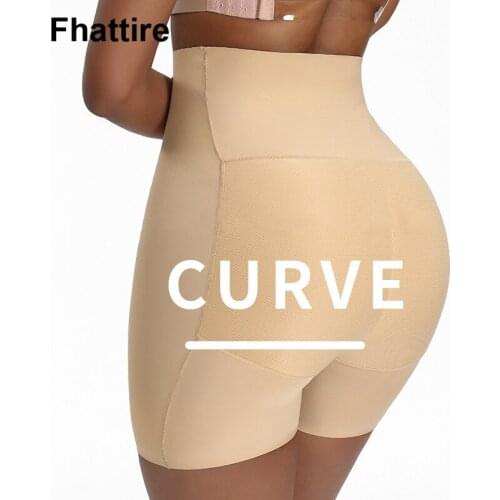 Sexy Women high waist seamless body shaper control panties abdomen butt lifting buttocks invisible paded hip enhancing underwear