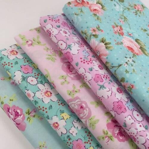 Vintage Flora Printed Twill Cotton Patchwork Fabric Sewing Material For Diy Home Decoration L13-TJ0752