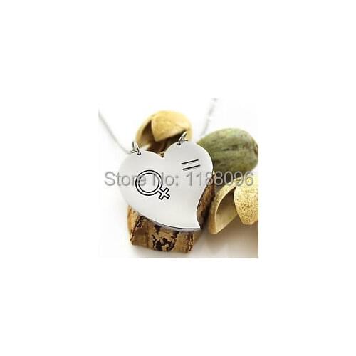 Gay Pride dog tags hot sales Female Lesbian Pride dog tags low price Heart stainless steel tags Women hl80757