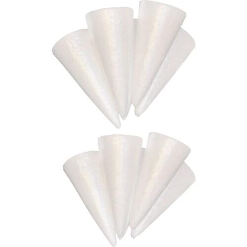 10Pcs 15CM Modelling Polystyrene Styrofoam Cones Foam Ball Solid Craft Art Decorations for Xmas Household School Projects DIY