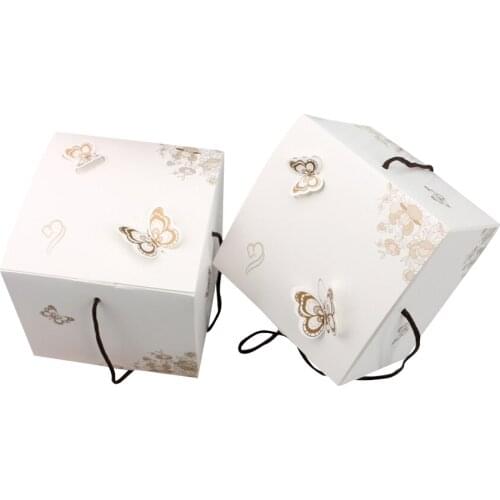 10pcs/pack Lovely Butterfly Mooncake Cake Candy Handline Gift Box Candy Box Bag Mid-Autumn Festival Packaging Dumpling boxes
