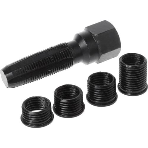 14mm Spark Plug Rethread Rethreader Repair Tap Tool Reamer Inserts Kit Professional
