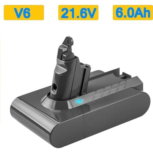 21.6V 6.0Ah Li-ion Rechargeable Battery 25.2V Replacement for Dyson DC16 V6 V7 V8 V10 DC62 DC59 DC61 SV11 DC58 Vacuum Cleaner