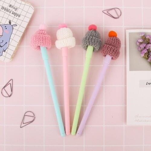 24 pcs/Lot Cute stocking hat gel pen 0.5mm ballpoint black color ink pens gift Stationery Office tools School supplies EB886