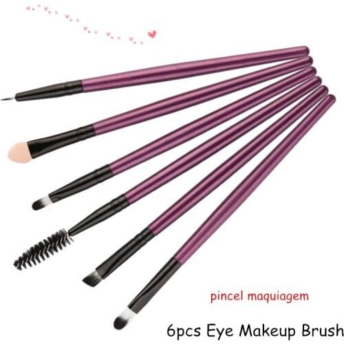 6/12pcs Makeup Brushes Set Eye Shadow Blending Eyeliner Eyelash Eyebrow Lip Make up Brushes Pinceaux Maquiagem Kit Makeup Tool