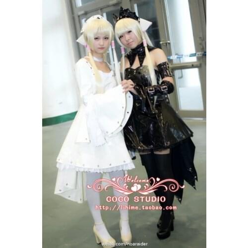 Anime Gothic Lolita Chobits Chii (black2 and white2) Chobits Chii Dress Cosplay Costume Party Dress Action Figure 11