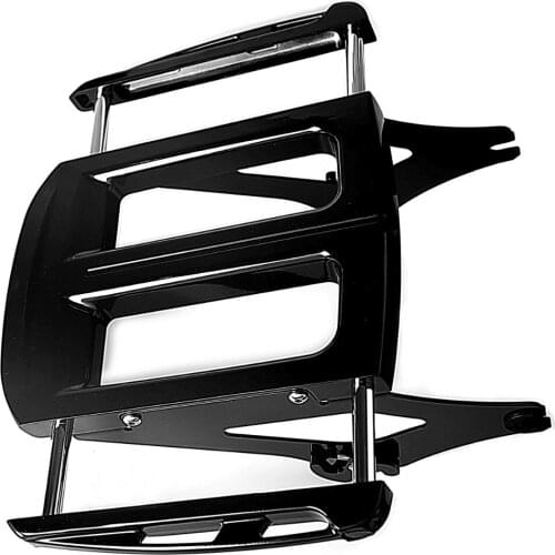 Gloss Black Adjustable Two-Up Luggage Rack For Harley Touring Road King FLH/T FLHX FLHR 2009-2014 15 16 17 18 19