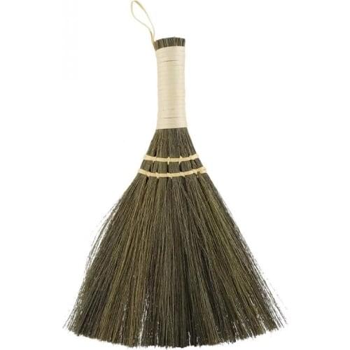 Household Manual Straw Braided Small Broom Handmade Dust Floor Cleaning Sweeping Broom Soft Hos