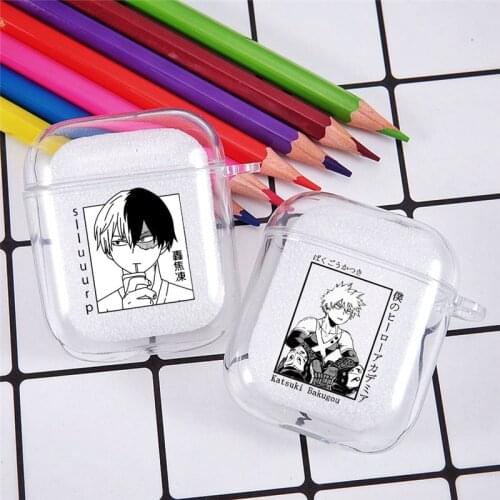 My Hero Academia Earphone Case for Apple Airpods 1 2 Wireless earphone charging Box Cover Deku Bakugou Boku No Hero Cover