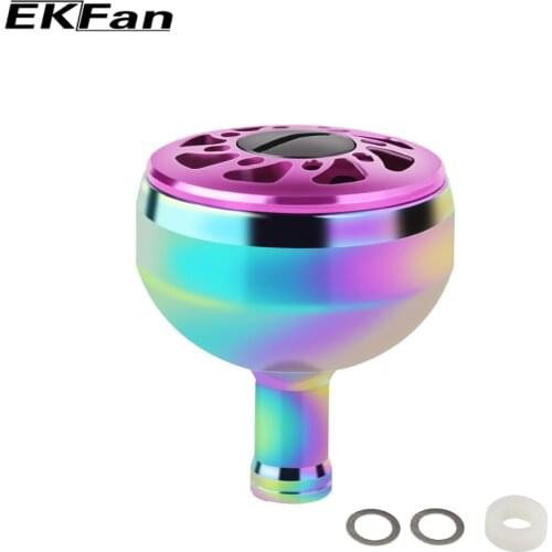 EKFan New Design Colorful Fishing Handle Knob Hollow Metal Fishing Reel Handle Knobs Diamater 38mm For Spinning Wheel Type