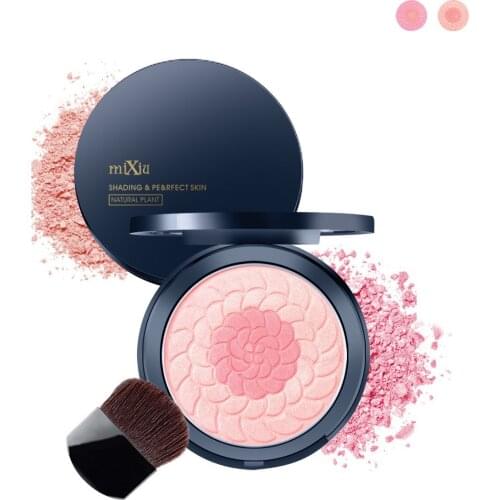 Brand Petal Unique Mineral Firming Powder Blush Makeup Palette Face Color Blush with Brush Lasting Waterproof Cosmetics Blush