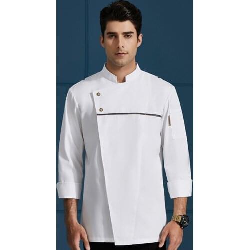 Bakery Uniform Unisex Seven-Point Sleeve Chef Jacket Overalls Restaurant Kitchen Hotel Professional Chef Coat Uniform AS369