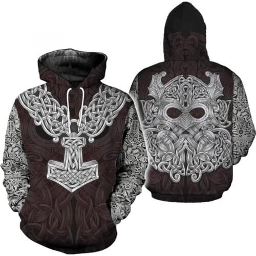 PLstar Cosmos Viking Tattoo 3D All Over Printed Shirts Tees 3D Print Hoodie/Sweatshirt/Zipper Man Women Casual cross Tattoo