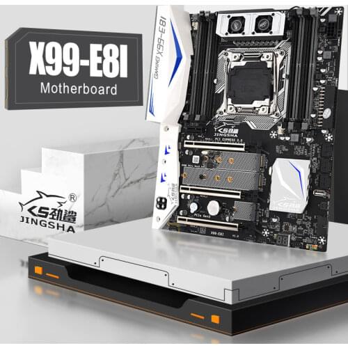 JINGSHA X99 E8I Motherboard Support Intel XEON E5 LGA2011-3 DDR4 ECC REG Memory NVME USB3.0 ATX Server Support Turbo boost