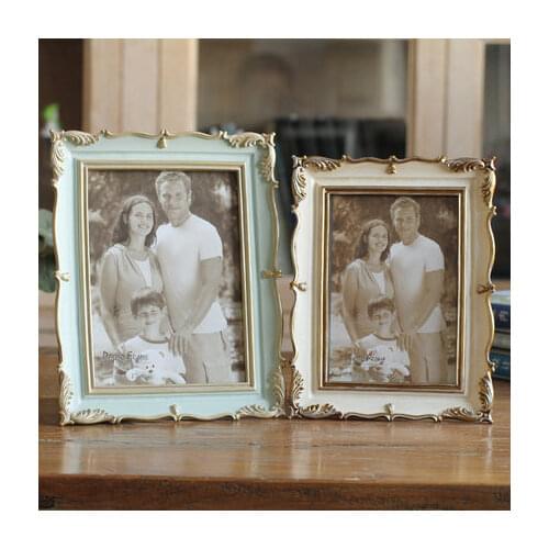 Creative set photo frame American old and simple home photo studio resin European photo frame 6 inch 7 inch photo frame