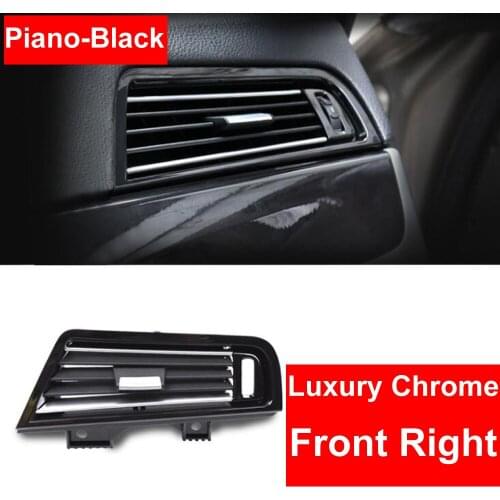 LHD Luxury Piano Black Front Right AC Wind Air Conditioning Vent Grille Outlet Panel With Chrome Plate For BMW 5 Series F10 F18