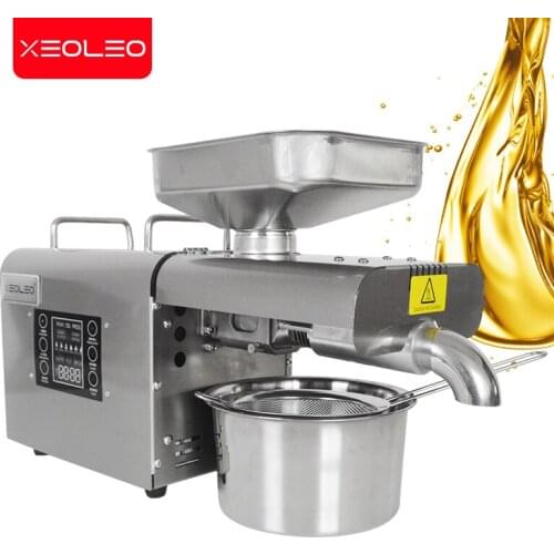 XEOLEO Oil press machine Walnut Oil expeller Press Peanut machine Sunflower/Flaxseed/Walnut Oil presser Stainless steel 110/220V