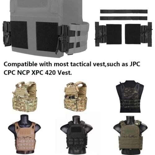 Quick Release Buckle Set Single Point Molle Quick Disconnect Side Entry Conversion with Hoop and Loop for JPC CPC NCP XPC 420