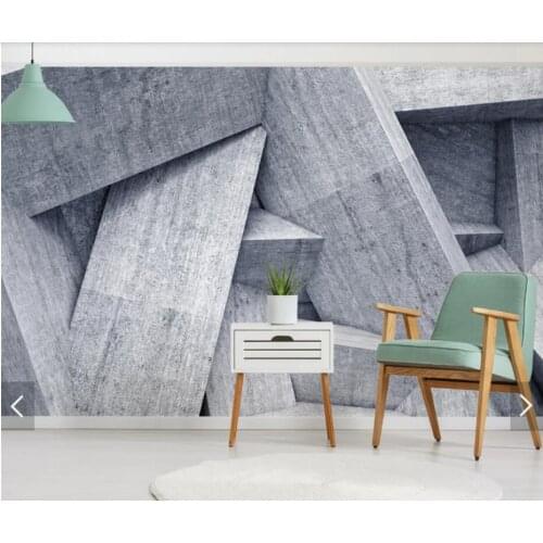 3D Abstract Geometric Brick Wallpaper Mural for Living Room Home Wall Art Painting Papel De Parede Home Wall Decor Custom