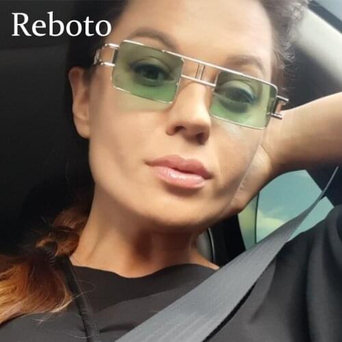 Luxury brand Square Mens glasses Vintage Punk sunglasses for women fashion alloy metal clear shades black feminine sunglasses