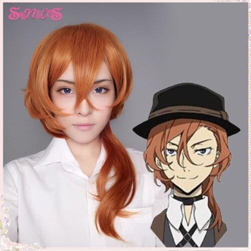 Bungo Stray Dogs Nakahara Chuuya Cosplay wigs 65cm longer Wig Anime Hair Heat Resistant Synthetic Wigs Halloween Free Wig