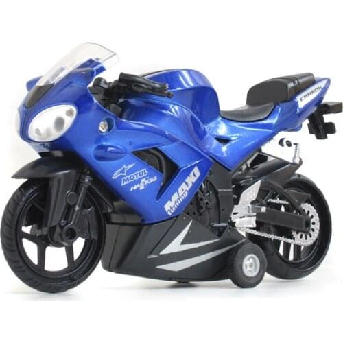 Plastic Alloy Lighting Musical Wind Up Toys Small Racing Motorcycle Kids Childrens Toys