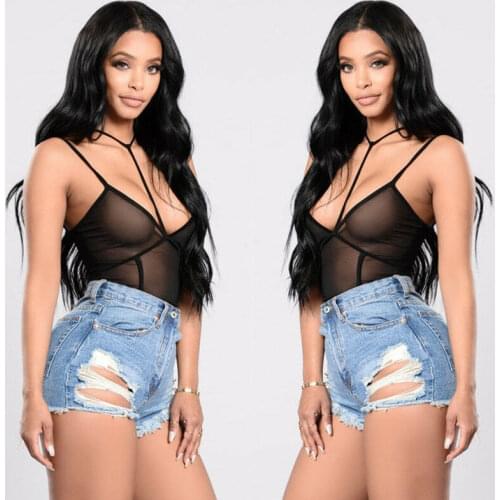 Hot Sale Women Sexy Lingerie See-through Translucent Black Lace Mesh Bodysuit One Piece Plus Size Babydoll Erotic Sex Costume